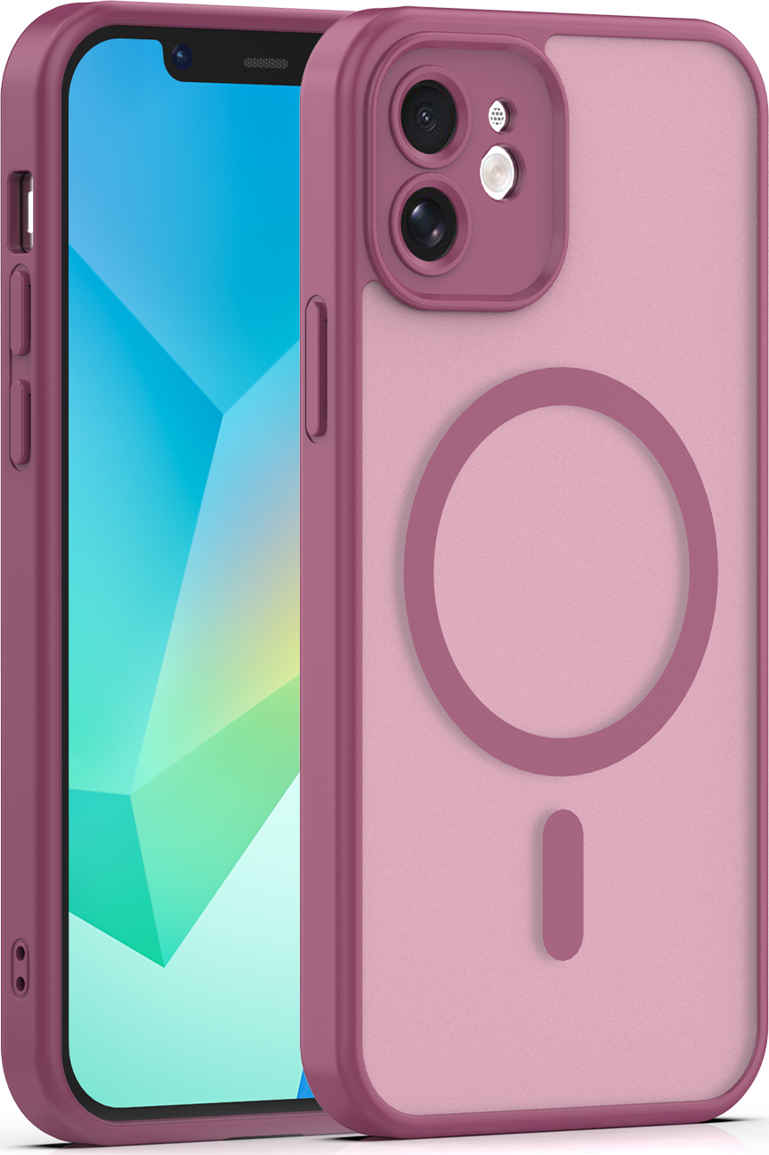 Levně TFO Mag Matt kryt pro iPhone 12 6,1" vínový s ochranou fotoaparátu