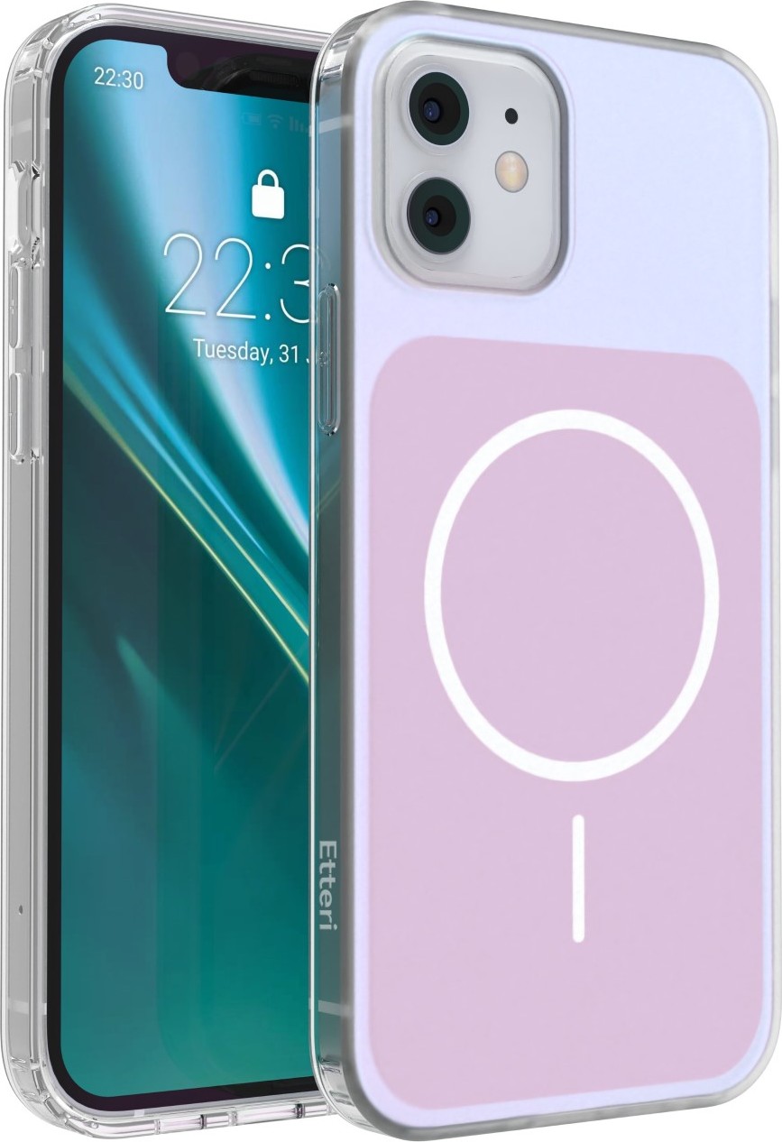Levně Etteri Kryt Hidden Pearl pro iPhone 12 / 12 Pro 6,1'' pink