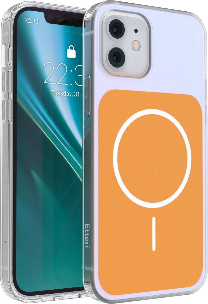 Levně Etteri Hidden Pearl kryt pro iPhone 12 / 12 Pro 6,1'' oranžový
