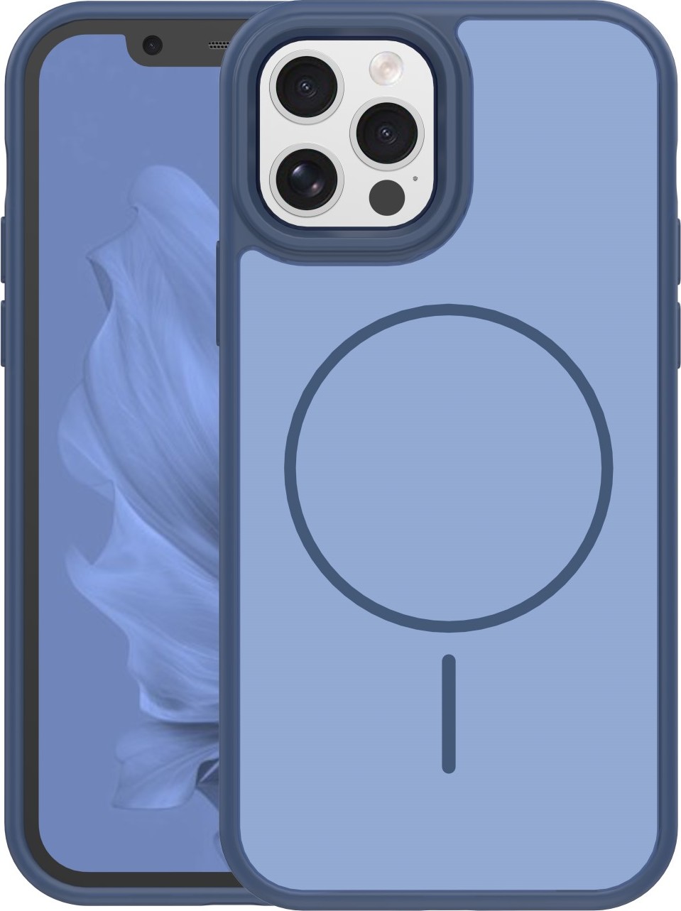 Levně TFO Frame Thin Mag kryt pro iPhone 12 / 12 Pro 6,1" tmavě modrý