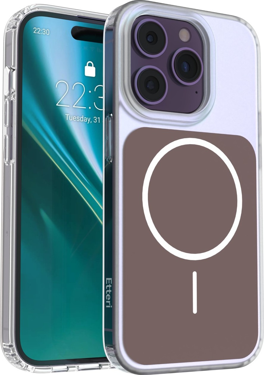 Levně Pouzdro Etteri Hidden Pearl pro iPhone 14 Pro 6,1" hnědé