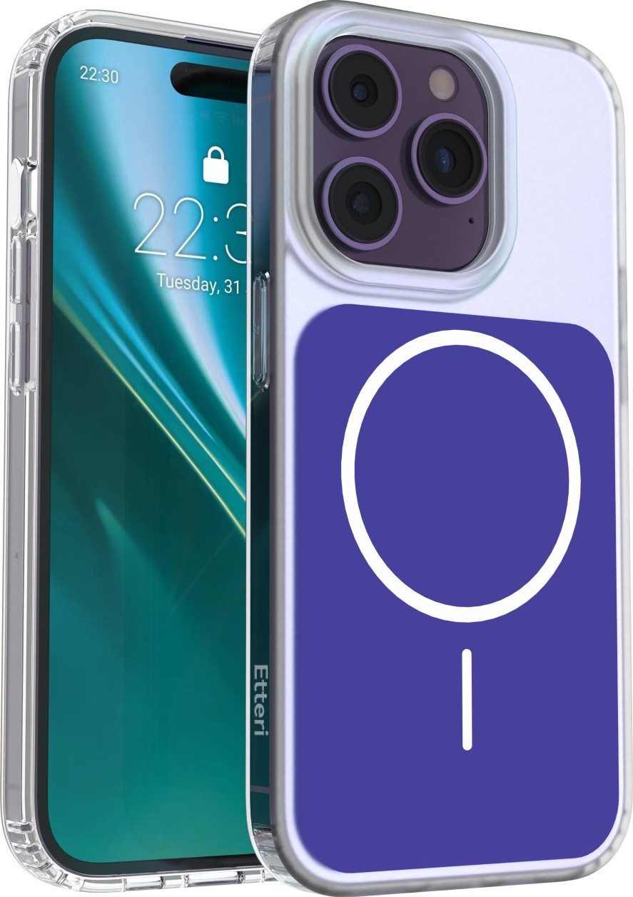 Levně Kryt Etteri Hidden Pearl pro iPhone 14 Pro 6,1" tmavě modrý