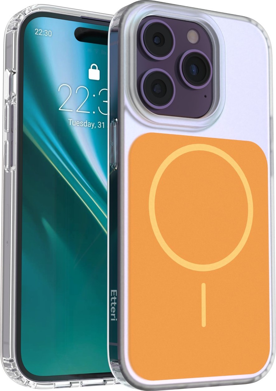 Levně Pouzdro Etteri Hidden Pearl pro iPhone 14 Pro 6,1" oranžové