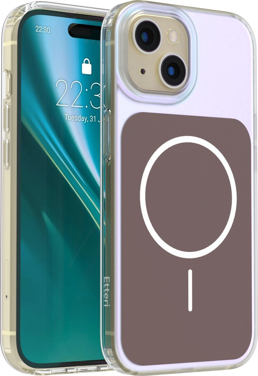 Levně Etteri Hidden Pearl kryt pro iPhone 15 6,1" hnědý