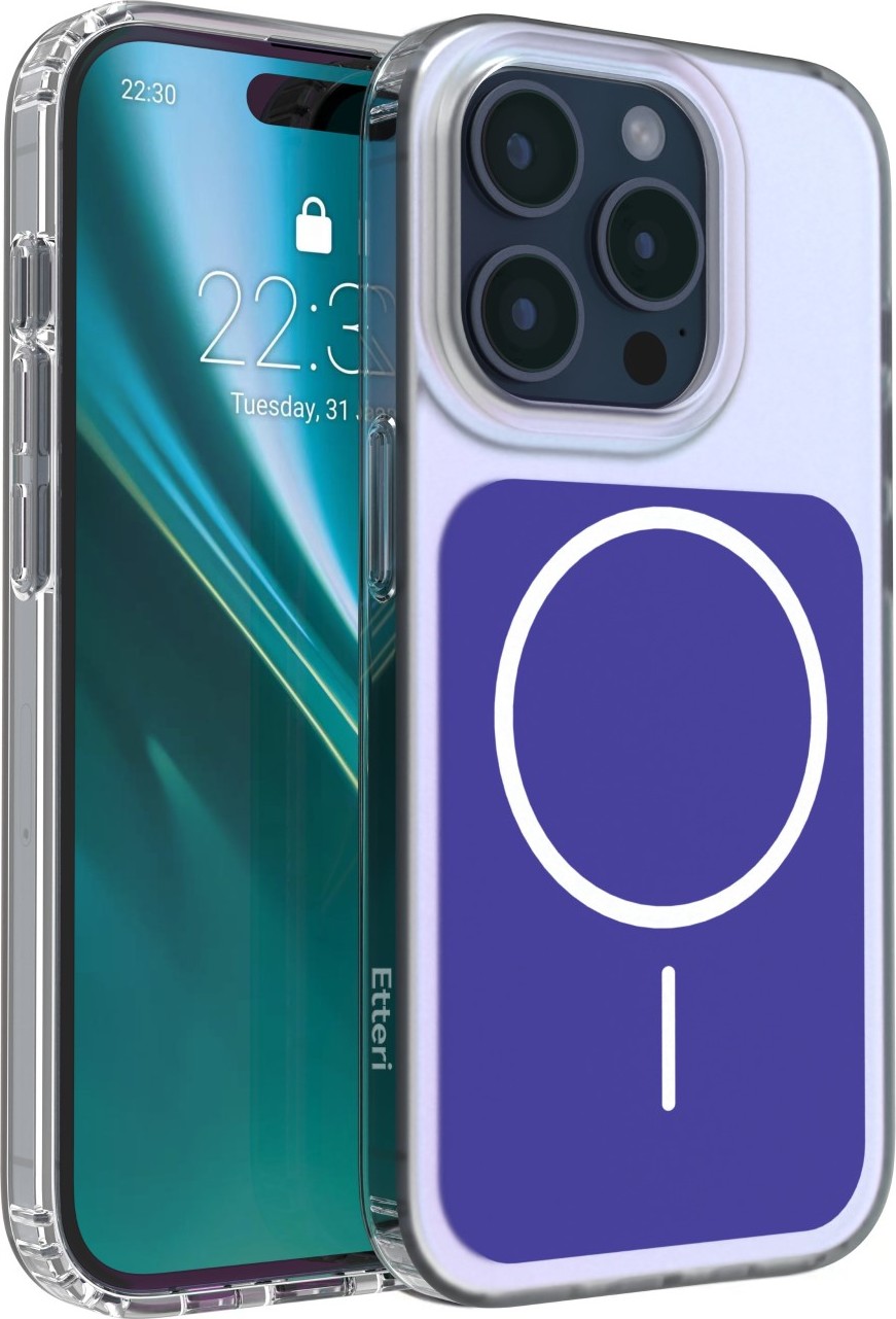 Levně Etteri Hidden Pearl kryt pro iPhone 15 Pro 6,1" tmavě modrý