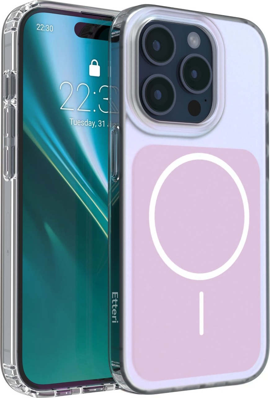 Levně Etteri Hidden Pearl kryt pro iPhone 15 Pro 6,1" růžový