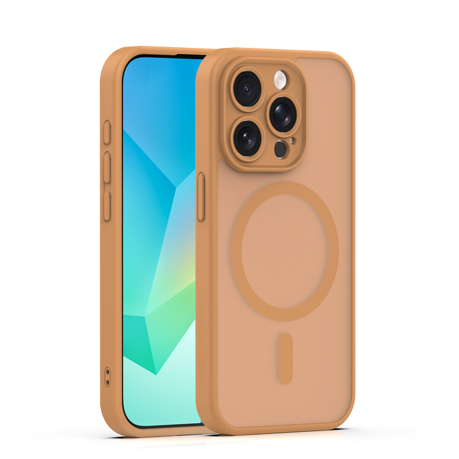 Levně TFO Kryt Mag Matt pro iPhone 15 Pro 6,1" hnědý s ochranou fotoaparátu