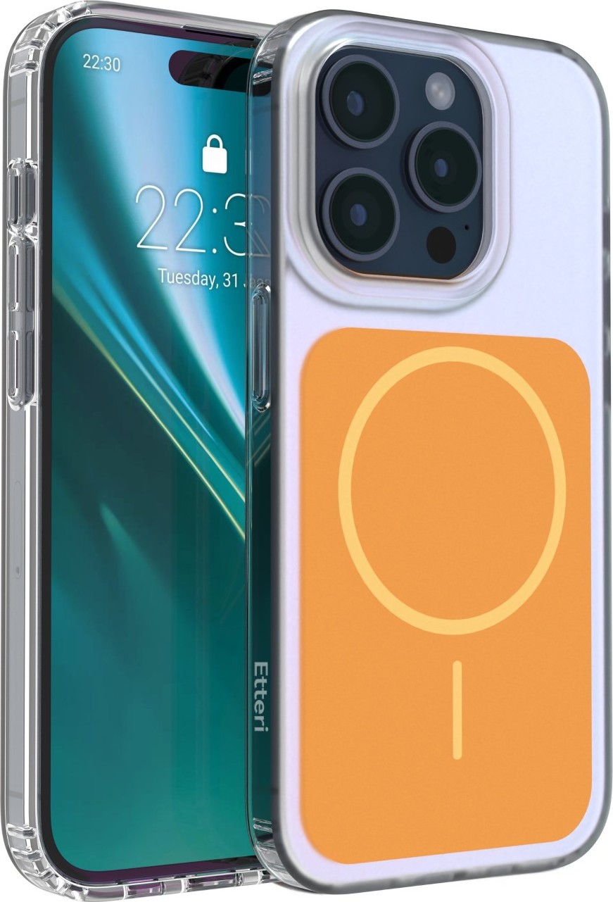 Etteri Hidden Pearl kryt pro iPhone 15 Pro 6,1" oranžový