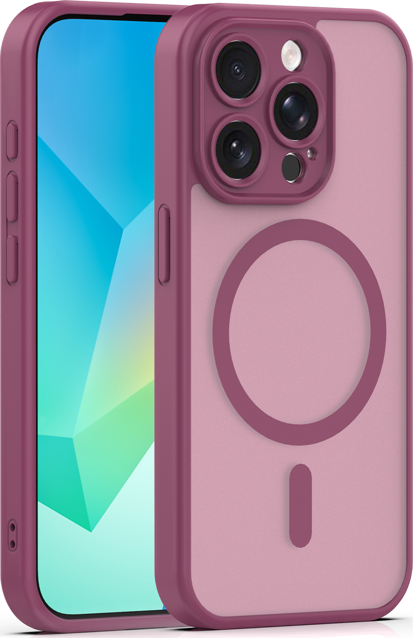 Levně TFO Mag Matt kryt pro iPhone 15 Pro 6,1" vínový s ochranou fotoaparátu