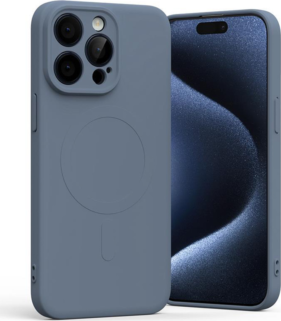 Levně Mercury Semi-Silicone MagSafe pro iPhone 15 Pro Max sierra blue