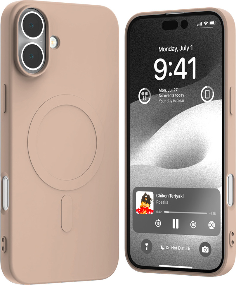 Levně Mercury Semi-Silicon MagSafe kryt pro iPhone 16 Plus (6.7) Pink Sand