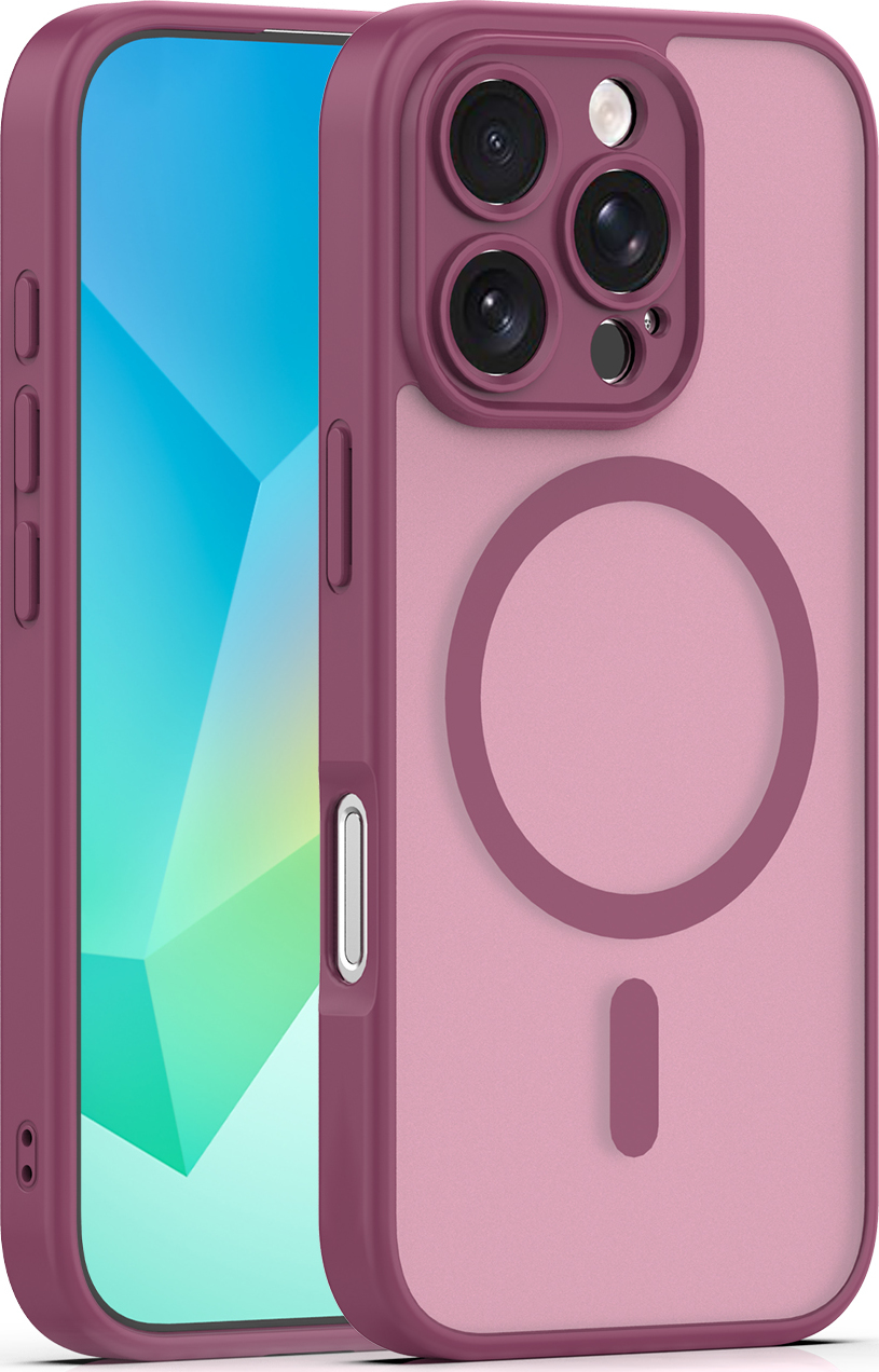 Levně TFO Mag Matt kryt pro iPhone 16 Pro 6,3" maroon s ochranou fotoaparátu