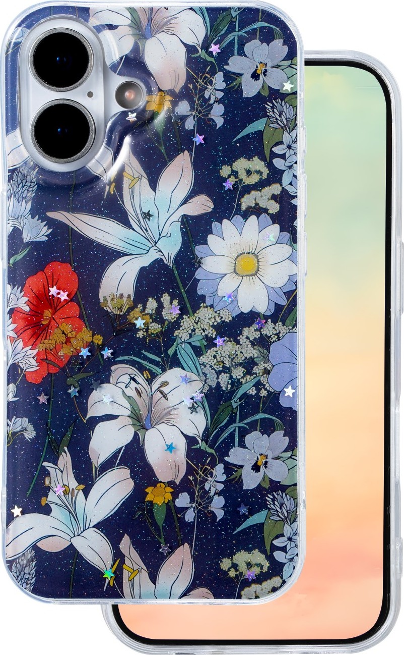 Levně TFO Glow Glam kryt pro iPhone 16 6,1" modrá