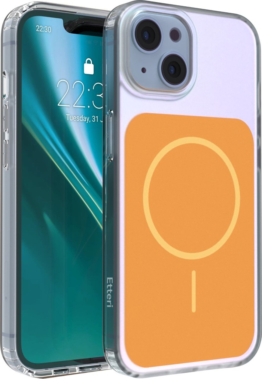 Levně Kryt Etteri Hidden Pearl pro iPhone 13 6,1" oranžový