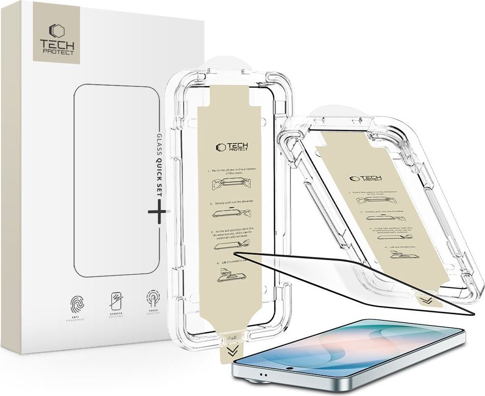 Levně Tech-Protect Quick Set AR+ Antireflexní sklo pro Samsung Galaxy S26+ Plus s aplikátorem černé