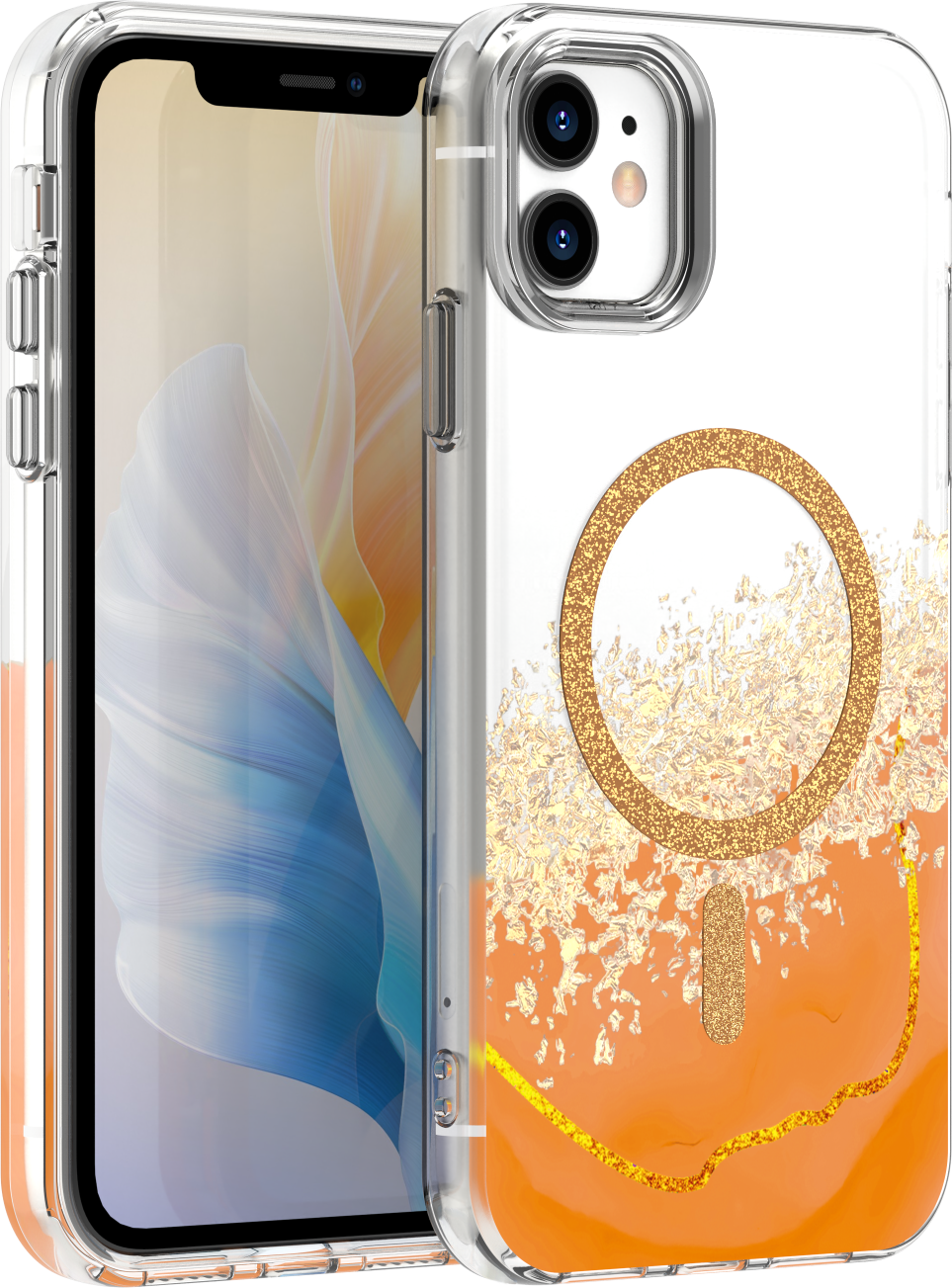 Levně TFO Kryt Epoxy Mag pro iPhone 11, oranžový