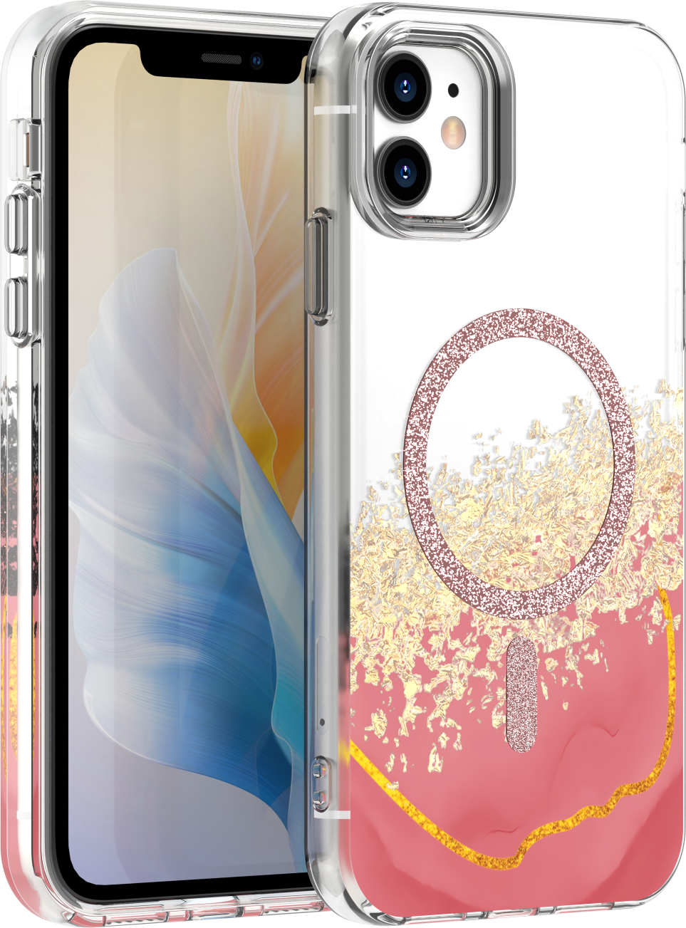 Levně TFO Kryt Epoxy Mag pro iPhone 11, růžový