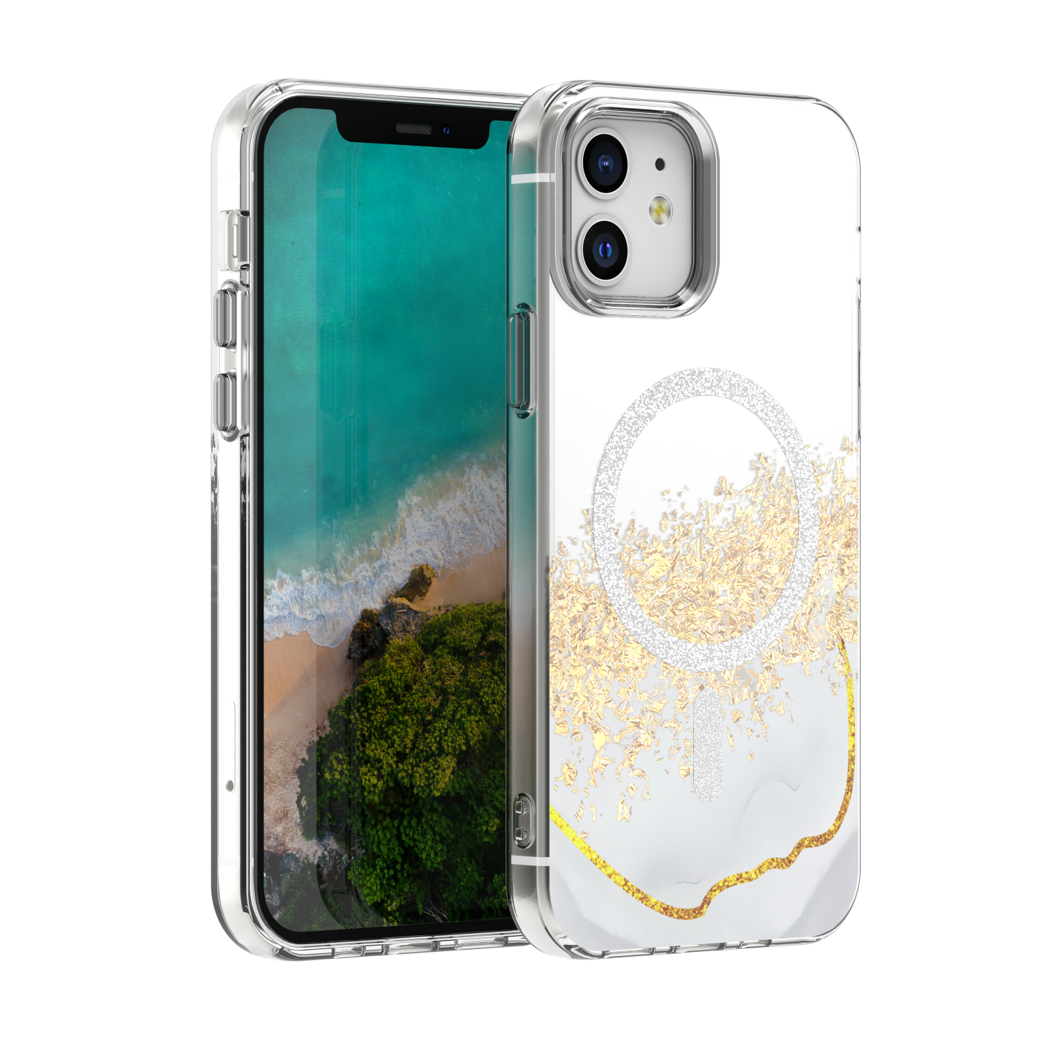 Levně TFO Kryt Epoxy Mag pro iPhone 12 / 12 Pro 6,1" bílý