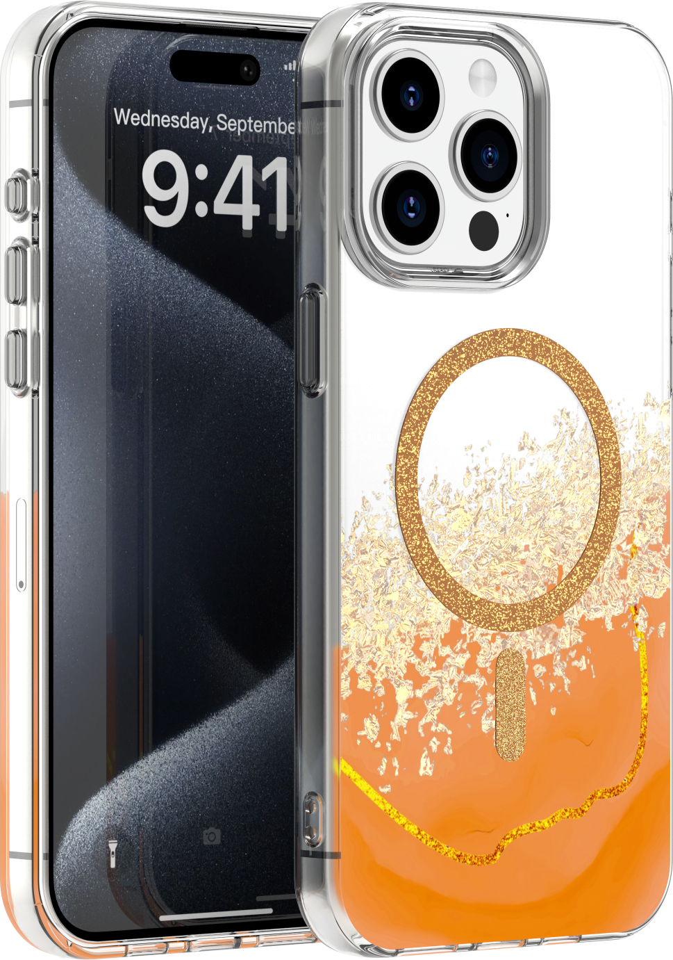 Levně TFO Epoxy Mag kryt pro iPhone 15 Pro 6,1" oranžový