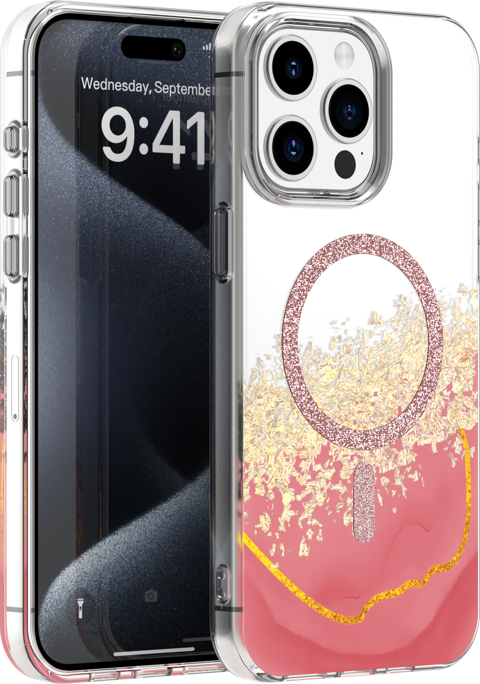 Levně TFO Epoxy Mag kryt pro iPhone 15 Pro 6,1" růžový