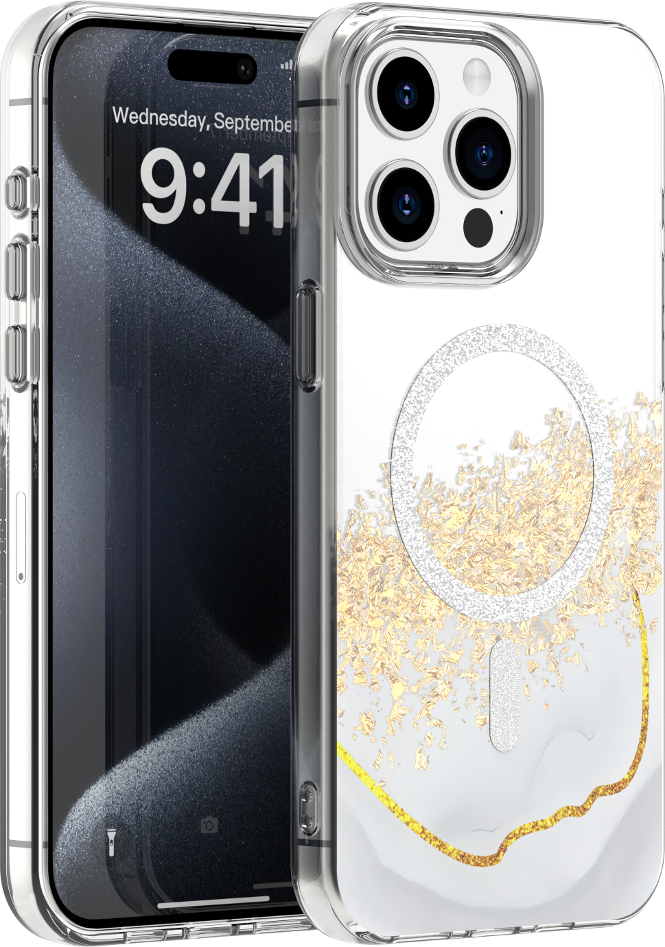 Levně TFO Kryt Epoxy Mag pro iPhone 15 Pro 6,1" bílý