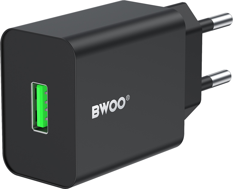 Nabíječka do zásuvky BWOO CDA249 5V 2,4A USB-A, černá