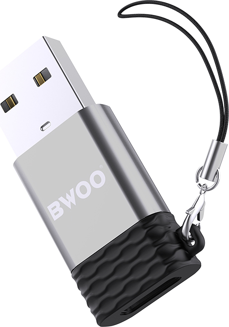 Adaptér BWOO USB-C na USB šedý OTG BZ-38