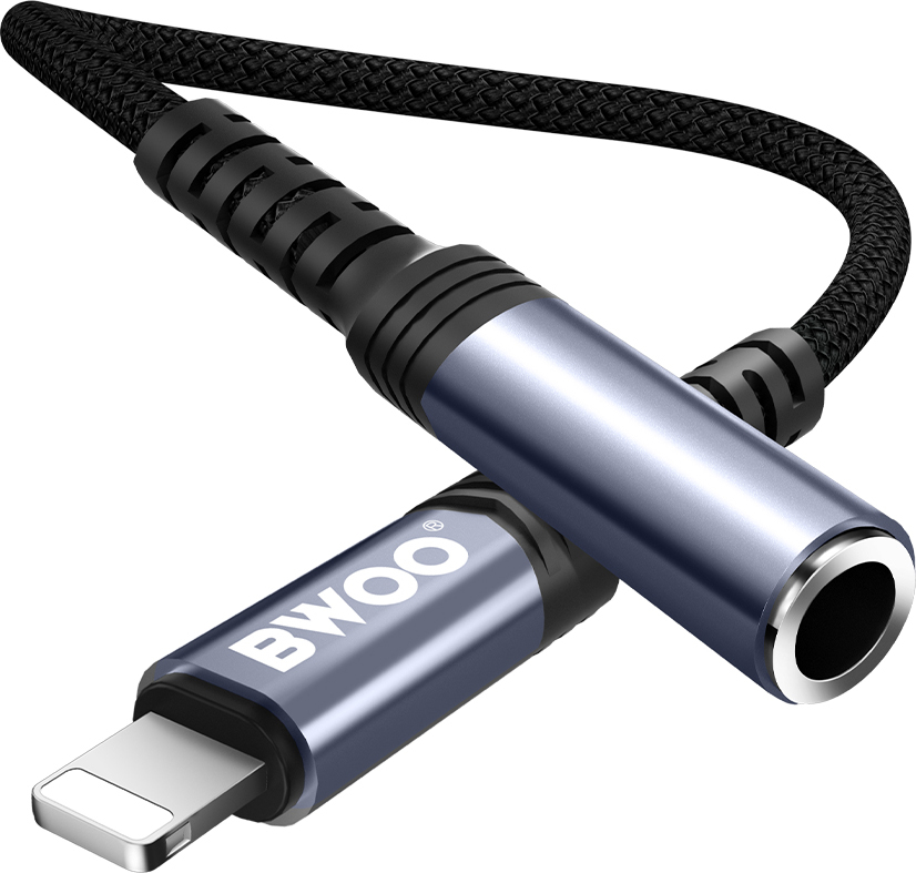 Adaptér BWOO AUX 3,5 mm - Lightning Black BZ48
