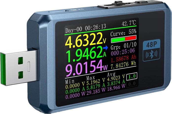 FNIRSI FNB48P BT Tester USB portů s Bluetooth