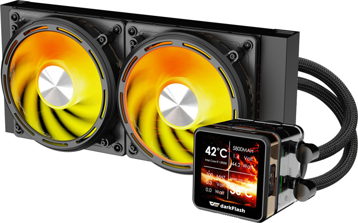 Darkflash Vodní chlazení CPU DE240 (černé)
