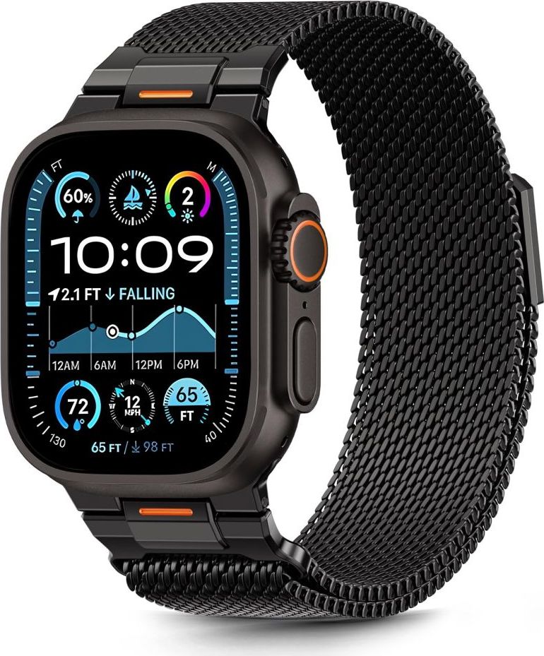 TECH-PROTECT řemínek Milano VANGUARD pro Apple Watch 8 / 9 / 10 / 11 / SE / ULTRA (44 / 45 / 46 / 49 MM) černý