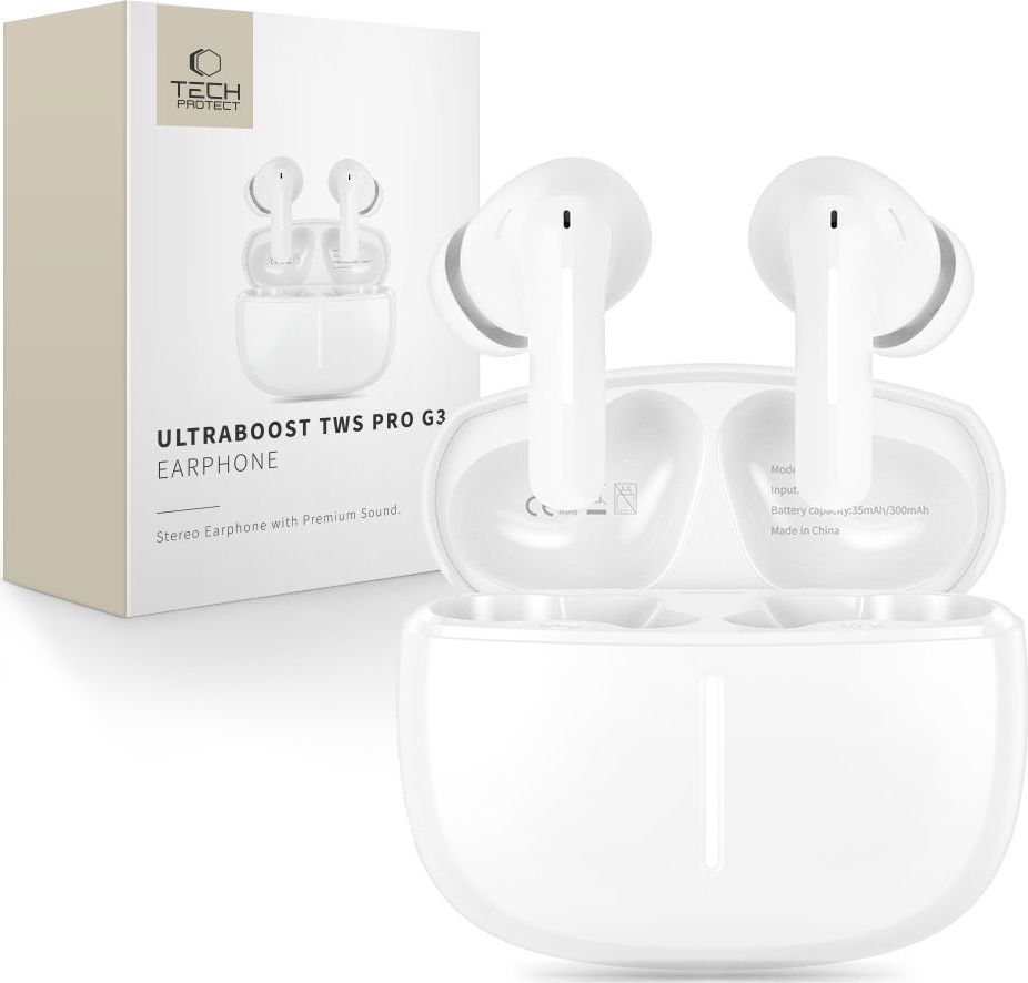 TECH-PROTECT ULTRABOOST TWS ANC EARPHONE PRO G3 WHITE