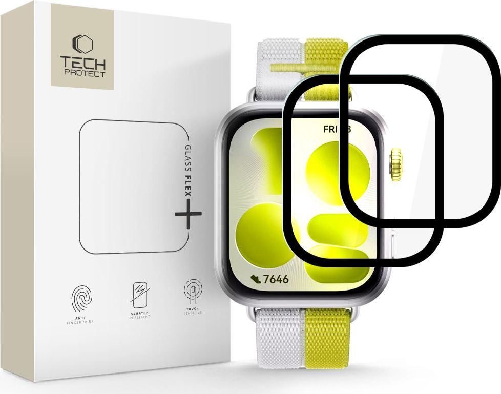 Hybridní sklo TECH-PROTECT GLASS FLEX+ 2-PACK HUAWEI WATCH FIT 5 BLACK