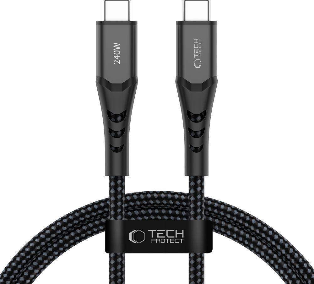 TECH-PROTECT UB11T ULTRABOOST TYPE-C CABLE PD 240W / QC3.0 100CM BLACK
