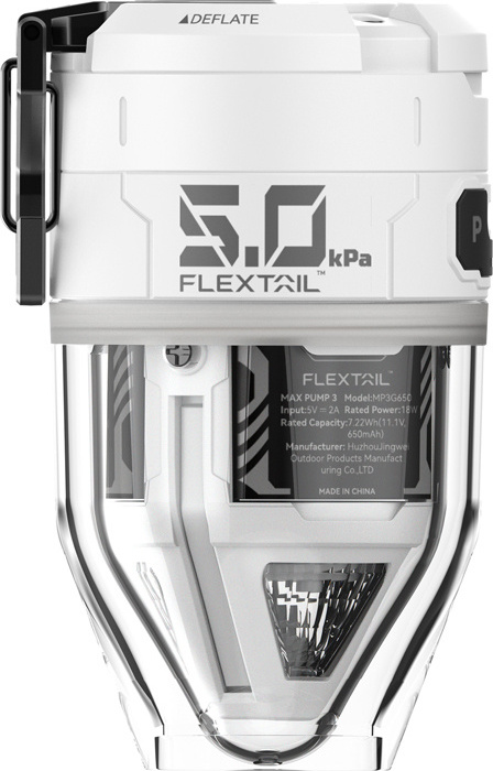 Přenosná vzduchová pumpa Flextail Max Pump 3, bílá