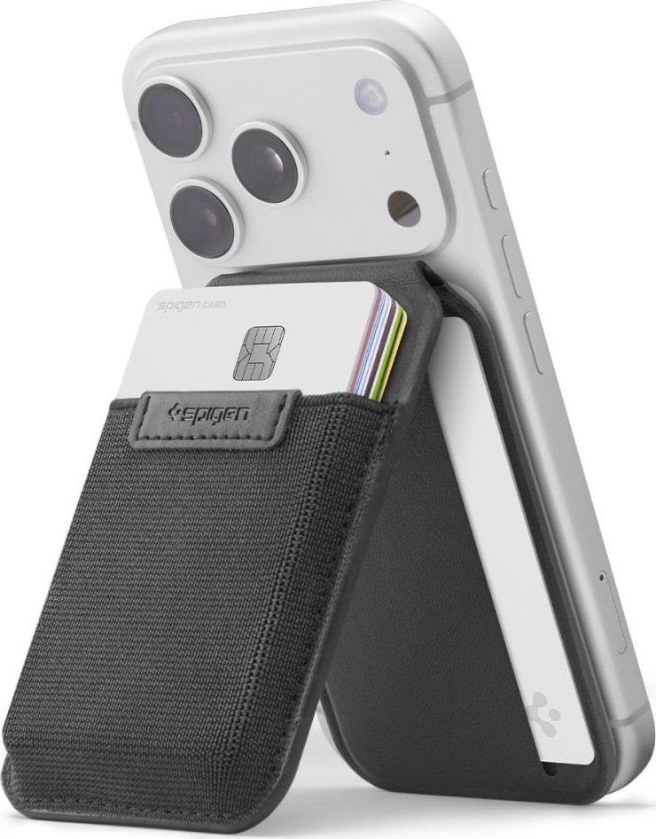 SPIGEN S314-4 SLIM FOLD TRIPOD WALLET MAGSAFE BLACK