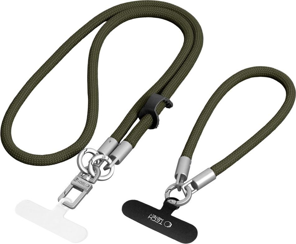 TECH-PROTECT C10S ROPE CROSSBODY & WRIST OLIVE GREEN/TITANIUM
