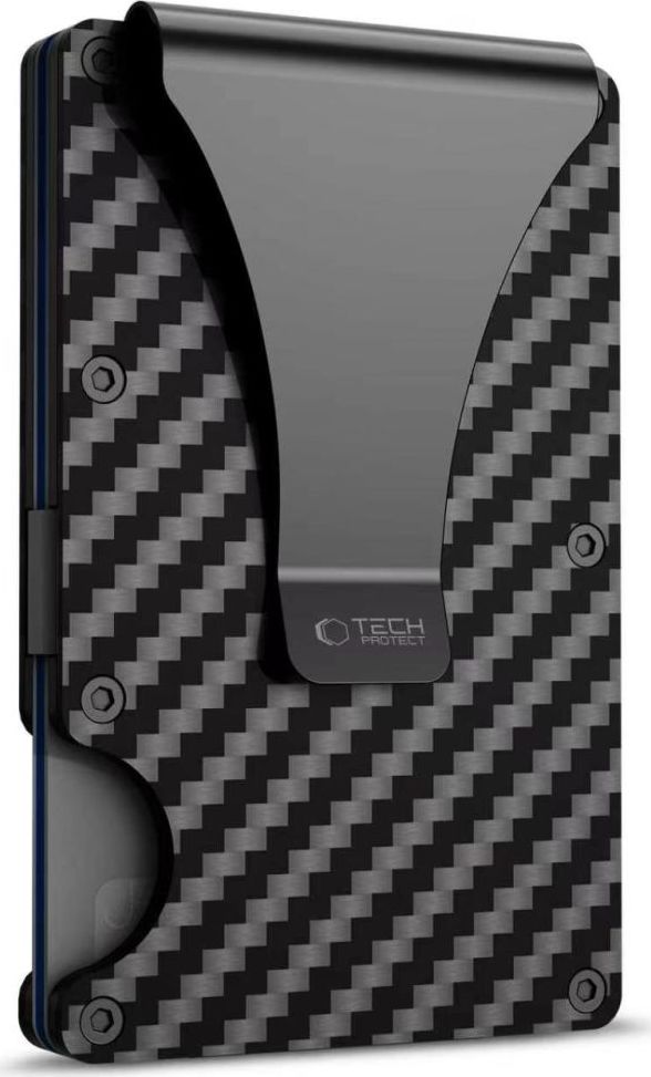 Tech-Protect Thorn RFID peněženka na platební karty se sponou na bankovky – carbon black