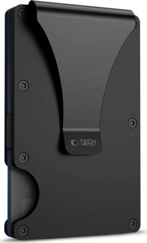 Tech-Protect Thorn RFID peněženka na platební karty se sponou na bankovky – černá
