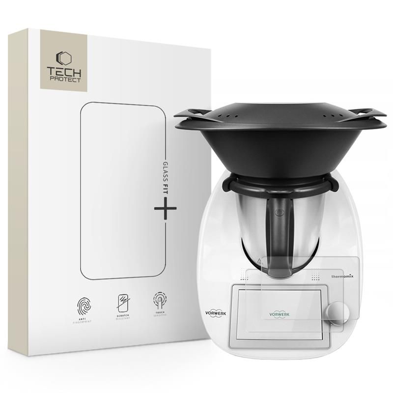 Tvrzené sklo TECH-PROTECT GLASS FIT+ 2-PACK THERMOMIX TM6 CLEAR