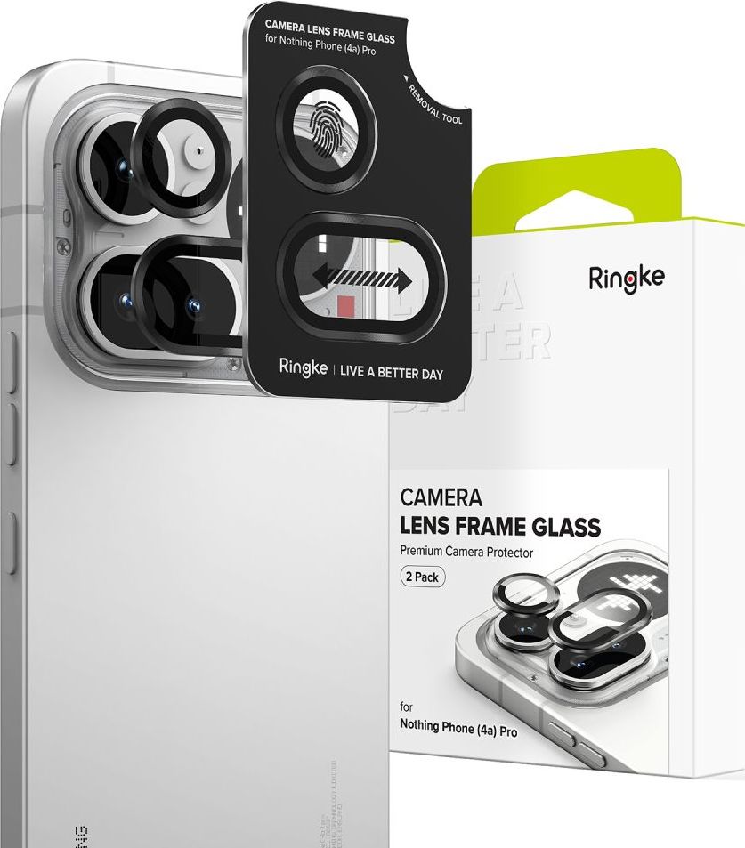 RINGKE CAMERA FRAME PROTECTOR 2-PACK (2 kusy) ochranné sklo na čočku fotoaparátu pro NOTHING PHONE 4A PRO – černé