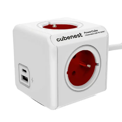 Cubenest PowerCube Extended USB PD 20W A+C Red