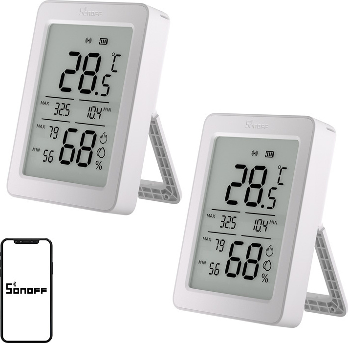 SONOFF ZigBee SNZB-02DR2 – snímač teploty a vlhkosti, balení po 2 kusech