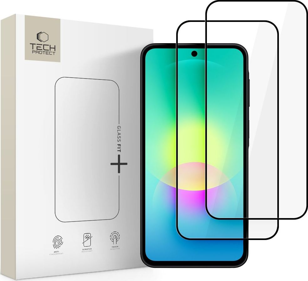 Tech-Protect Glass Fit+ tvrzené sklo pro Samsung Galaxy A27 5G, 2 kusy v balení, černé