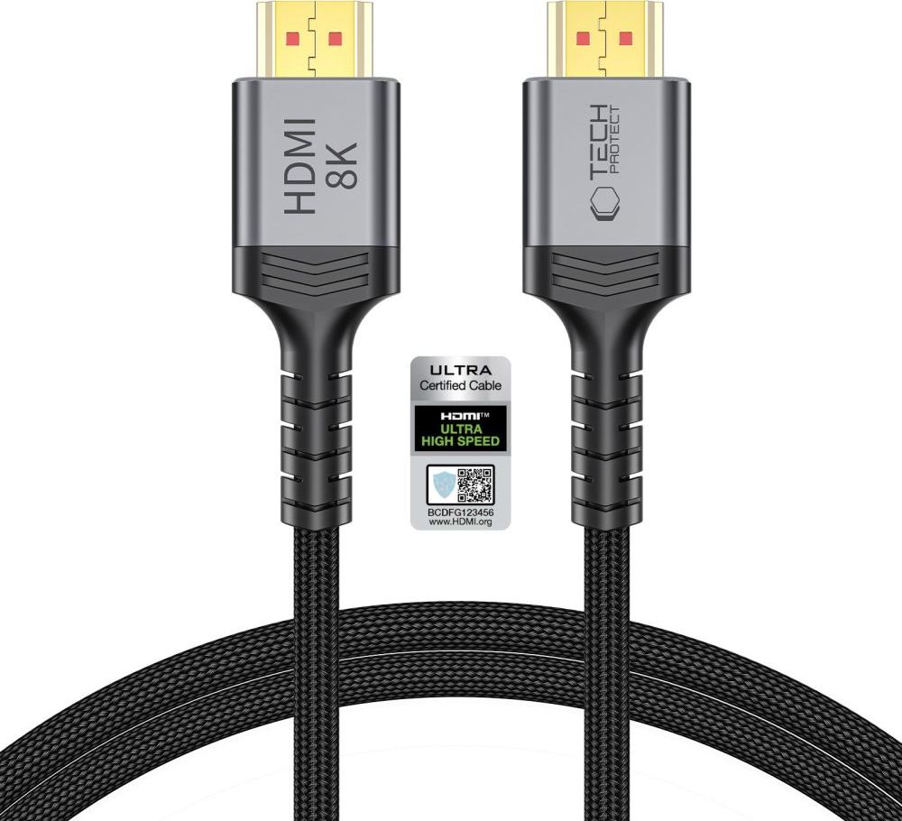 TECH-PROTECT ULTRABOOST CABLE HDMI 2.1 4K 120HZ / 8K 60HZ 100CM BLACK