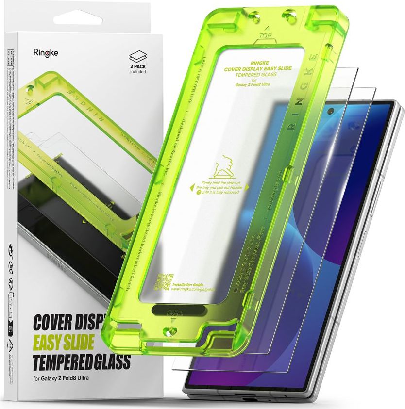 Tvrzené sklo RINGKE COVER DISPLAY EASY SLIDE 2-PACK s aplikátorem pro GALAXY Z FOLD 8 ULTRA CLEAR (2 kusy v balení)