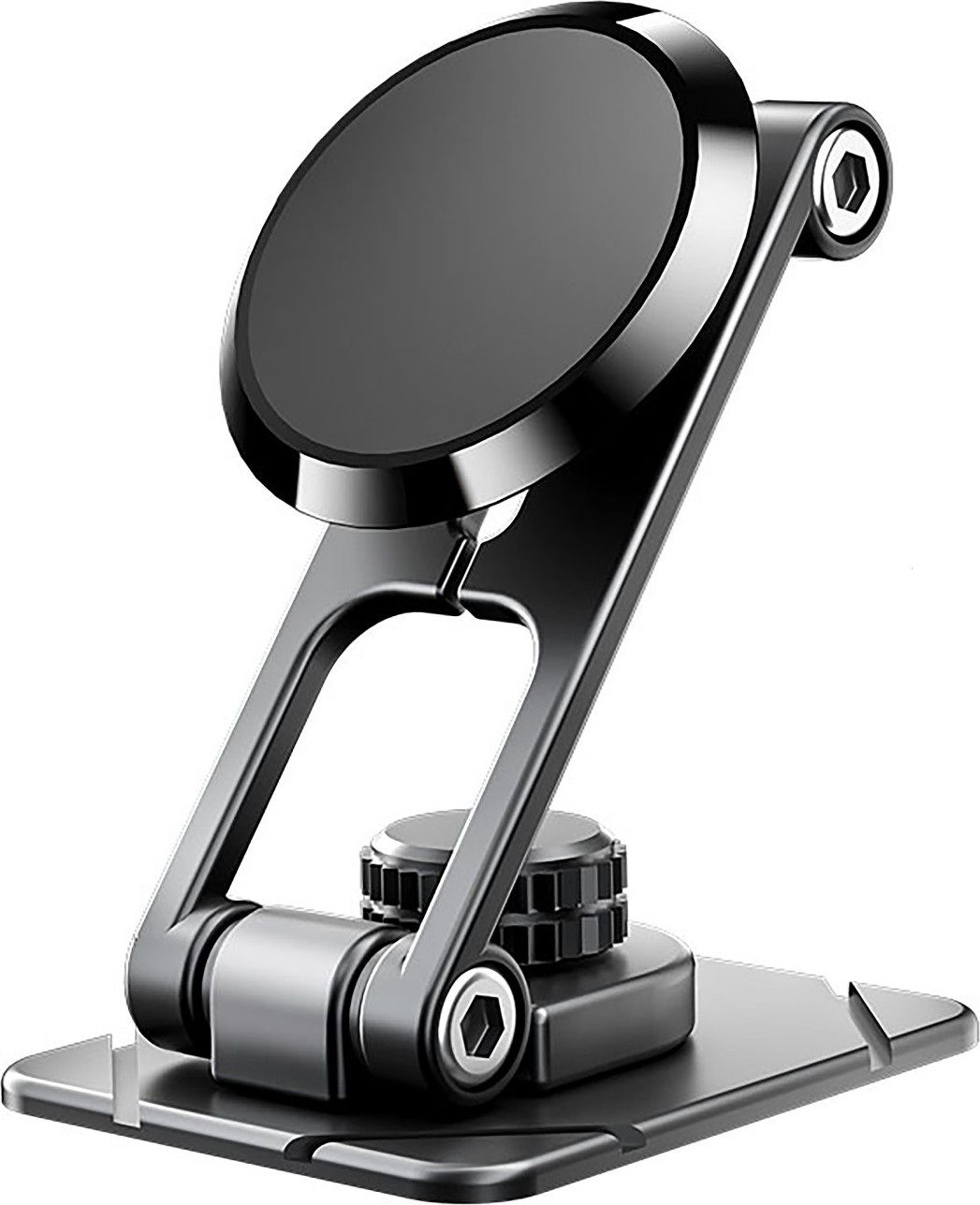 Magnetický držák na čelní sklo auta Setty kulatý, průhledný, černý QUSM-S-RC-01