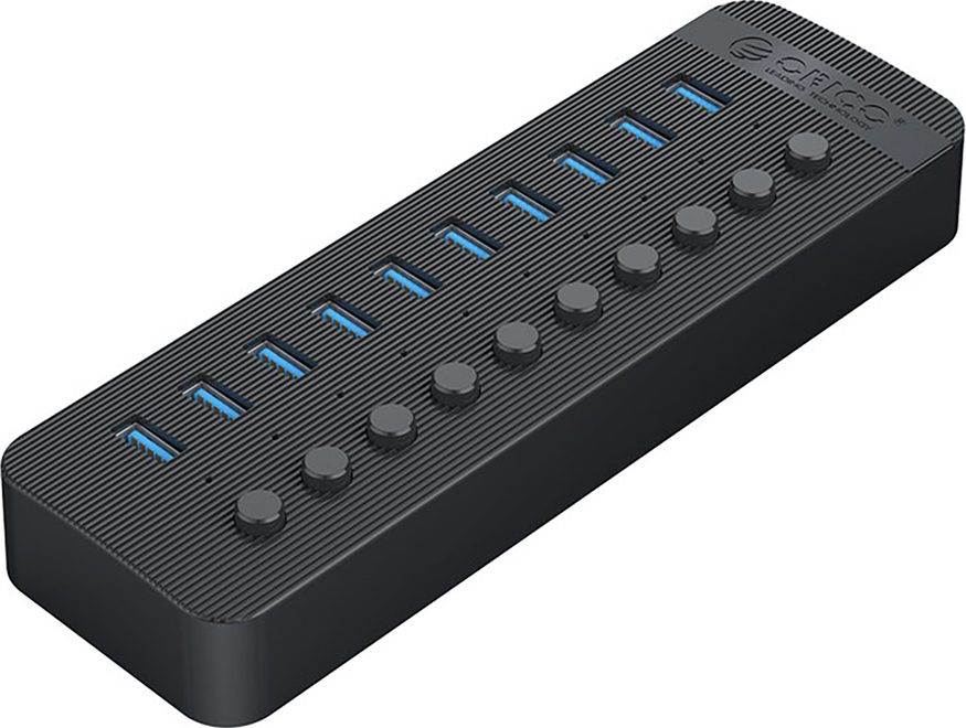 Orico CT2U3-10AB 10x USB-A 3.0 Hub s přepínači - černý
