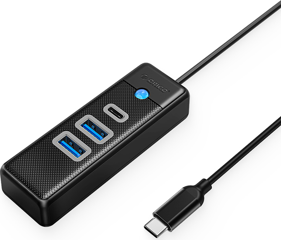 Orico PWC2U-C3 USB-C Hub / 2x USB-A 3.0 + 1x USB-C 3.0 - Černá