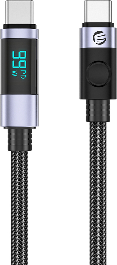 Orico LDC2C USB-C - USB-C PD 100W kabel s LED displejem 480 Mbps 3 m - černý
